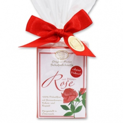 Sheepmilk soap 100g without palm oil classic in cellophane, Rose with petals 
