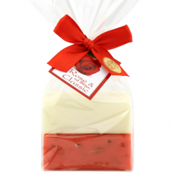 Schafmilchseife eckig 100g 2er verpackt mit Kärtchen, Classic/Rose mit Blüten 