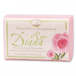 Schafmilchseife eckig 100g klassisch, Rose Diana 