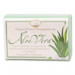 Schafmilchseife eckig 100g klassisch, Aloe Vera 