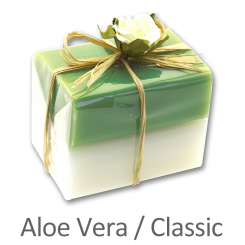 Schafmilchseife eckig 100g 2er verpackt, Classic/Aloe Vera 