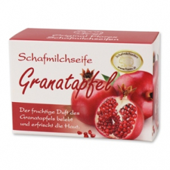 Sheep milk soap square 100g paper box, Pomegranate 