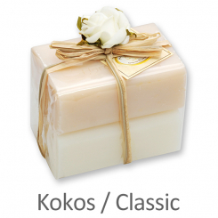 Schafmilchseife eckig 100g 2er verpackt, Classic/Kokos 