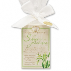 Sheep milk soap square 100g classic in cellophane, Snow drop 
