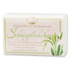 Sheep milk soap square 100g classic, Snow drop 