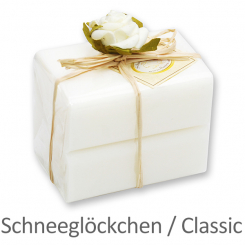 Schafmilchseife eckig 100g 2er verpackt, Classic/Schneeglöckchen 