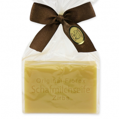 Sheep milk soap square 100g in a cellophane bag, Swiss pine 