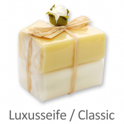 Palmölfreie Schafmilchseife eckig 100g 2er verpackt, Classic/Luxusseife 