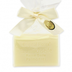 Sheep milk soap square without palm oil 100g in a cellophane bag, Pure soap 