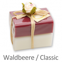 Schafmilchseife eckig 100g 2er verpackt, Classic/Waldbeere 