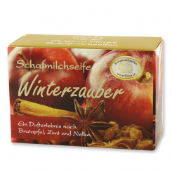 Schafmilchseife eckig 100g in Schachtel, Winterzauber 