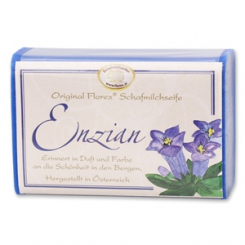 Schafmilchseife eckig 100g klassisch, Enzian 