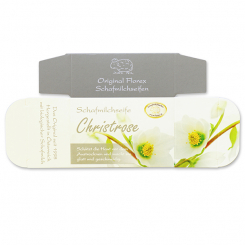 Paper box MC for sheep milk soap square 100g, Christmas rose 