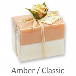 Schafmilchseife eckig 100g 2er verpackt, Classic/Amber 