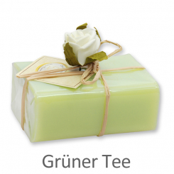 Schafmilchseife eckig 100g 1er verpackt, Grüner Tee 
