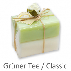Schafmilchseife eckig 100g 2er verpackt, Classic/Grüner Tee 