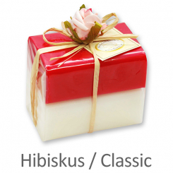 Schafmilchseife eckig 100g 2er verpackt, Classic/Hibiskus 