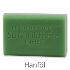 Schafmilchseife eckig 100g, Hanföl 