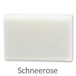 Schafmilchseife eckig 100g, Schneerose 