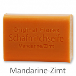 Sheep milk soap square 100g, Tangerine-cinnamon 