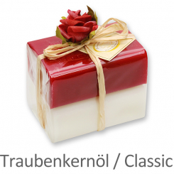 Schafmilchseife eckig 100g 2er verpackt, Classic/Traubenkernöl 