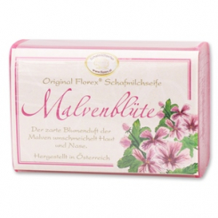 Schafmilchseife eckig 100g klassisch, Malvenblüte 