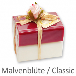 Schafmilchseife eckig 100g 2er verpackt, Classic/Malvenblüte 