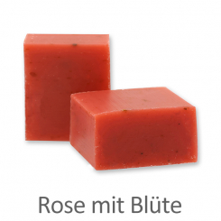 Schafmilchseife Würfel 20g, Rose mit Blüten 