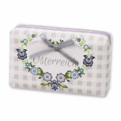 Schafmilchseife Luxus 100g "Grüße aus Österreich", Schneerose 