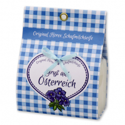 Schafmilchseife eckig 100g in Papier-Tasche "Grüße aus Österreich", Classic 