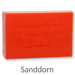 Schafmilchseife eckig 150g, Sanddorn 