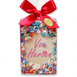 Schafmilchseife eckig 150g in Cello "Von Herzen", Lotus 