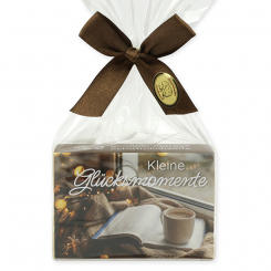 Sheep milk soap 150g in a cellophane "Kleine Glücksmomente", Swiss pine 