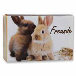 Schafmilchseife eckig 150g "Freunde", Quitte 