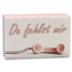 Sheep milk soap 150g "Du fehlst mir", Peony 