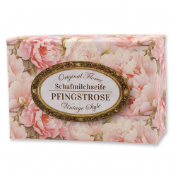 Sheep milk soap 150g "Vintage motif 196", Peony 