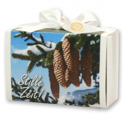Sheep milk soap 150g in a box "Stille Zeit", Swiss Pine 