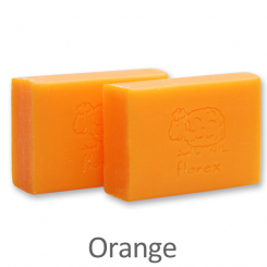 Sheep milk soap "Wiener Gästeseife" 25g, Orange 