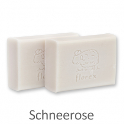 Schafmilchseife Wiener Gästeseife 25g, Schneerose 