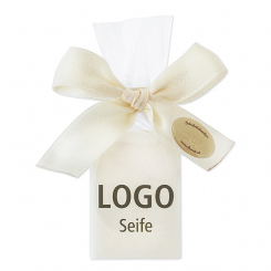 Schafmilchseife Wiener Gästeseife 25g in Cello, Individuelles Logo 