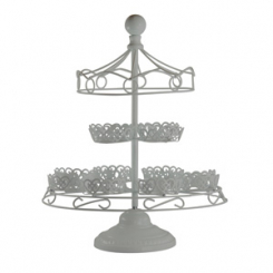 Cup Cake-Halter/Metall, 44x35 cm  weiß, für 12 Cups 