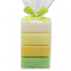 Schafmilchseife eckig 4x100g in Cello, sortiert 