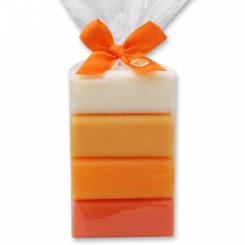 Schafmilchseife eckig 4x100g in Cello, sortiert 