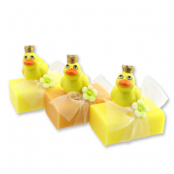 Sheep milk soap 100g decorated with a duck, sorted 