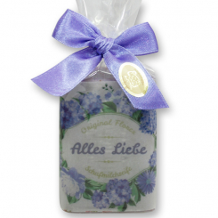 Schafmilchseife eckig 100g in Cello "Alles Liebe", Lavendel 
