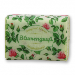 Sheep milk soap 100g "Blumengruß", Verbena 