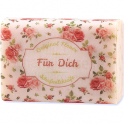 Schafmilchseife eckig 100g "Für Dich", Wildrose 