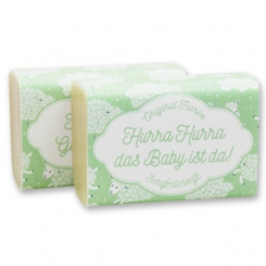 Sheep milk soap 100g without palm oil decorated with a sheep ribbon, Baby soap 