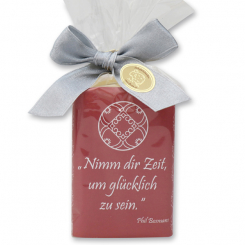 Sheep milk soap 100g "Motive Winterzeit" in a cellophane bag, Incense 