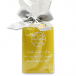 Sheep milk soap 100g "Motive Gute Laune" in a cellophane bag, Incense 